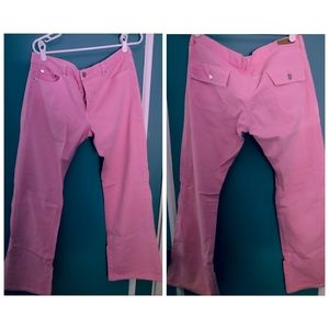 Pink Lacoste Boot Leg Pants